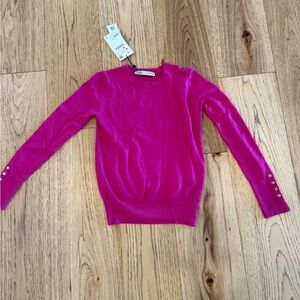 Zara Pink Crew Neck Sweater